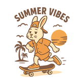 Skater Bunny Fun – Summer Vibes Zomervakantie T-shirt